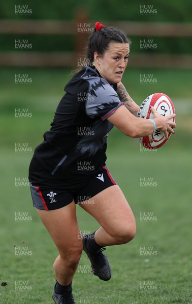 250423 - Wales Women Rugby Training Session - Ffion Lewis during a training session at Parma Rugby Club ahead of the TicTok Women’s 6 Nations match against Italy