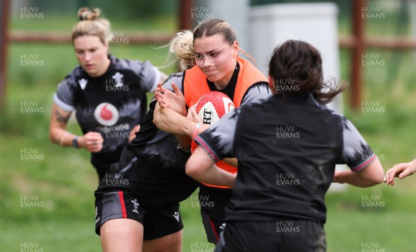 250423 - Wales Women Rugby Training Session - Amelia Tutt during a training session at Parma Rugby Club ahead of the TicTok Women’s 6 Nations match against Italy