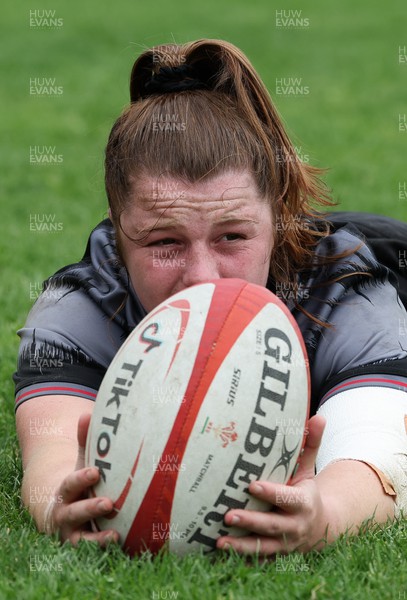 250423 - Wales Women Rugby Training Session - Kate Williams during a training session at Parma Rugby Club ahead of the TicTok Women’s 6 Nations match against Italy