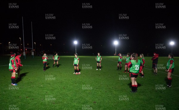 291020 - Wales Women Rugby Squad Training Session - The Wales Women's rugby squad train in Swansea ahead of their Six Nations match against Scotland