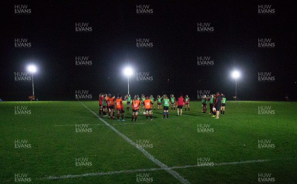 291020 - Wales Women Rugby Squad Training Session - The Wales Women's rugby squad train in Swansea ahead of their Six Nations match against Scotland