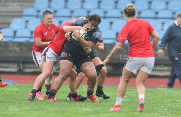 300922 - Wales Women Rugby Training Session - Wales’ Sisilia Tuipulotu during a combined training session with USA ahead of the start of the Women’s Rugby World Cup