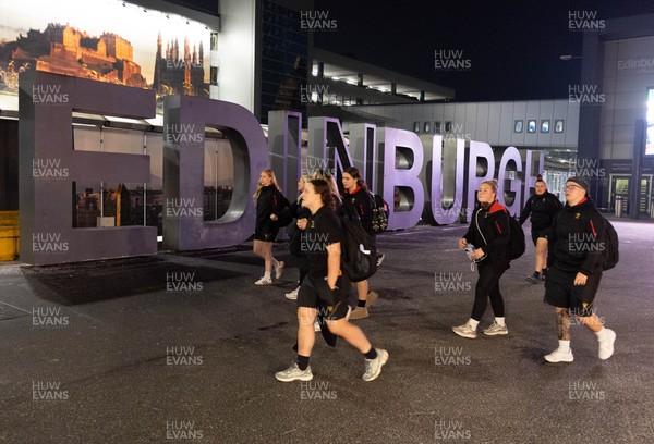 200325  Wales Women Rugby Squad travel to Edinburgh - The Wales Women’s Squad arrive in Edinburgh for the opening match of the Women’s 6 Nations against Scotland