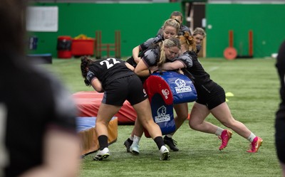 250625  Wales Women U20 Training Session - Wales Women U20 squad members during a training session ahead of their U20 Six Nations festival