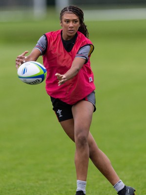 250625  Wales Women U20 Training Session - Nia Fajeyisan during a training session ahead of their U20 Six Nations festival