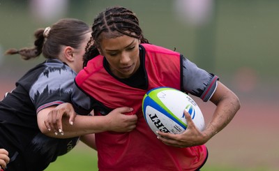 250625  Wales Women U20 Training Session - Nia Fajeyisan during a training session ahead of their U20 Six Nations festival