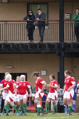 09.05.10 Wales v England - Womens' Under 20's - Wales' Performance Manager Sophie Bennett & Coach Jason Lewis oversee the Under 20's as they prepare for the Womens' World Cup.  