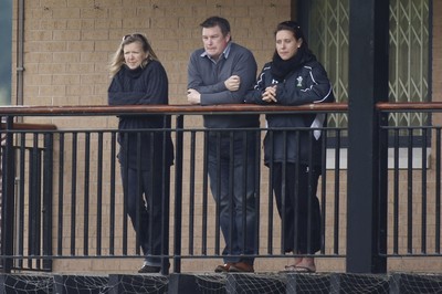 09.05.10 Wales v England - Womens' Under 20's - Wales coach Jason Lewis oversees the Under 20's in action as he prepares for the Womens' World Cup. 
