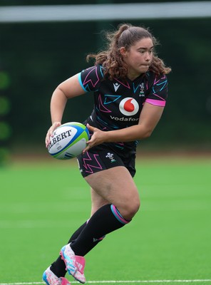 050725  Wales Women U20 v Ireland Women U20, Women’s U20 Six Nations Summer Series - Gwennan Hopkins of Wales breaks away