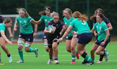 050725  Wales Women U20 v Ireland Women U20, Women’s U20 Six Nations Summer Series - Lottie Buffery-Latham of Wales breaks away