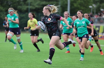 050725  Wales Women U20 v Ireland Women U20, Women’s U20 Six Nations Summer Series - Savannah Picton-Powell of Wales races in to score try