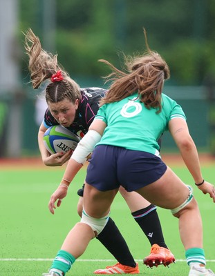 050725  Wales Women U20 v Ireland Women U20, Women’s U20 Six Nations Summer Series - Robyn Davies of Wales is stopped