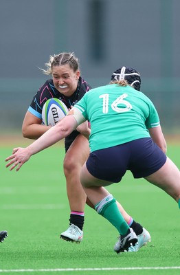 050725  Wales Women U20 v Ireland Women U20, Women’s U20 Six Nations Summer Series - Freya Bell of Wales charges forward