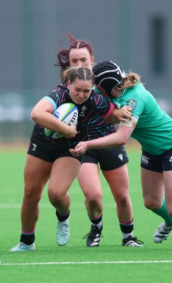 050725  Wales Women U20 v Ireland Women U20, Women’s U20 Six Nations Summer Series - Freya Bell of Wales charges forward