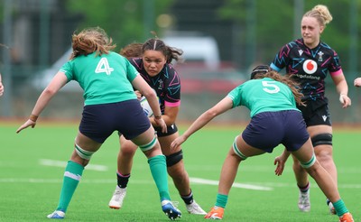 050725  Wales Women U20 v Ireland Women U20, Women’s U20 Six Nations Summer Series - Jorja Aiono of Wales charges forward