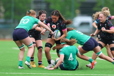 050725  Wales Women U20 v Ireland Women U20, Women’s U20 Six Nations Summer Series - Jorja Aiono of Wales charges forward