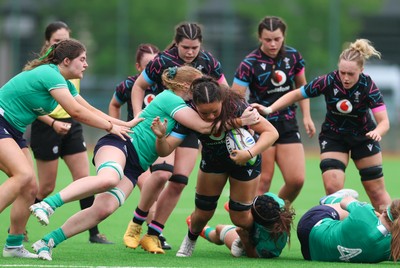 050725  Wales Women U20 v Ireland Women U20, Women’s U20 Six Nations Summer Series - Jorja Aiono of Wales charges forward