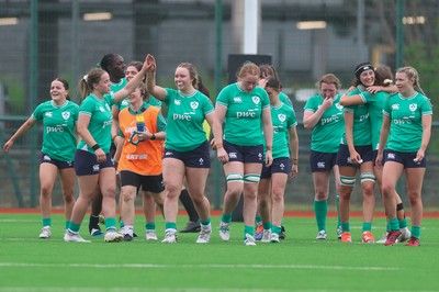 050725  Wales Women U20 v Ireland Women U20, Women’s U20 Six Nations Summer Series - Ireland celebrate as the final whistle goes