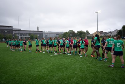 050725  Wales Women U20 v Ireland Women U20, Women’s U20 Six Nations Summer Series - The teams congratulate each other at the end of the match