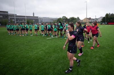 050725  Wales Women U20 v Ireland Women U20, Women’s U20 Six Nations Summer Series - The teams congratulate each other at the end of the match