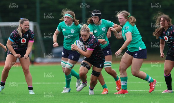 050725  Wales Women U20 v Ireland Women U20, Women’s U20 Six Nations Summer Series - Lottie Buffery-Latham of Wales breaks away