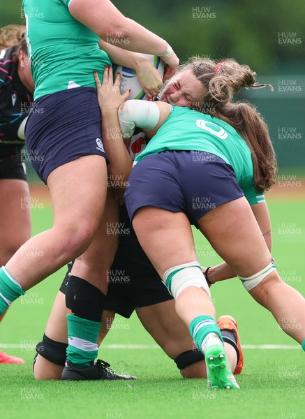 050725  Wales Women U20 v Ireland Women U20, Women’s U20 Six Nations Summer Series - Robyn Davies of Wales is stopped