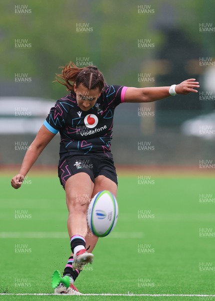 050725  Wales Women U20 v Ireland Women U20, Women’s U20 Six Nations Summer Series - Carys Hughes of Wales kicks conversion