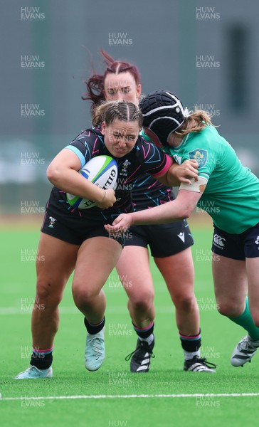 050725  Wales Women U20 v Ireland Women U20, Women’s U20 Six Nations Summer Series - Freya Bell of Wales charges forward
