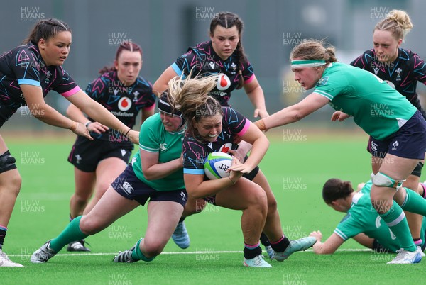 050725  Wales Women U20 v Ireland Women U20, Women’s U20 Six Nations Summer Series - Freya Bell of Wales charges forward