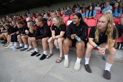 170725 - Wales Women U20 v Italy Women U20, Women’s U20 Six Nations Summer Series - Members of the Wales Women’s Senior Squad stop off on their way to Australia to support the U20’s as they take on Italy