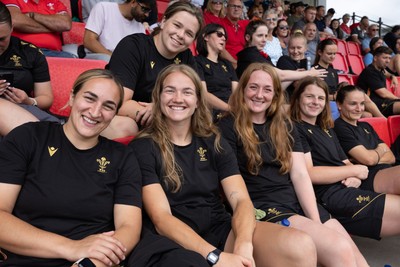 170725 - Wales Women U20 v Italy Women U20, Women’s U20 Six Nations Summer Series - Members of the Wales Women’s Senior Squad stop off on their way to Australia to support the U20’s as they take on Italy