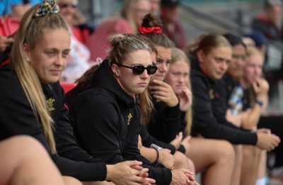 170725 - Wales Women U20 v Italy Women U20, Women’s U20 Six Nations Summer Series - Members of the Wales Women’s Senior Squad stop off on their way to Australia to support the U20’s as they take on Italy, Hannah Jones and Keira Bevan