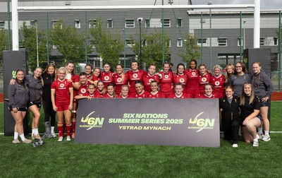 170725 - Wales Women U20 v Italy Women U20, Women’s U20 Six Nations Summer Series - Wales U20 players at the end of the match