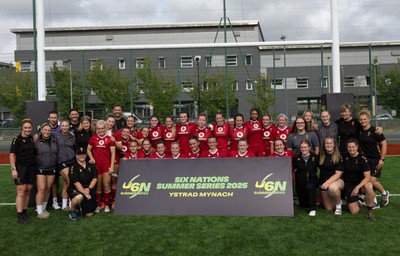170725 - Wales Women U20 v Italy Women U20, Women’s U20 Six Nations Summer Series - Wales U20 players and management at the end of the match