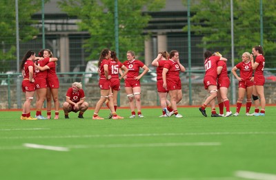170725 - Wales Women U20 v Italy Women U20, Women’s U20 Six Nations Summer Series - Wales U20 players on the final whistle