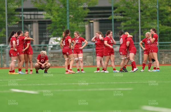 170725 - Wales Women U20 v Italy Women U20, Women’s U20 Six Nations Summer Series - Wales U20 players on the final whistle