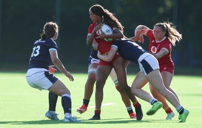 110725 - Wales Women U20 v Scotland Women U20, Women’s U20 Six Nations Summer Series - Nia Fajeyisan of Wales
