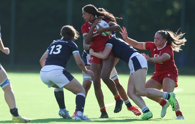 110725 - Wales Women U20 v Scotland Women U20, Women’s U20 Six Nations Summer Series - Nia Fajeyisan of Wales