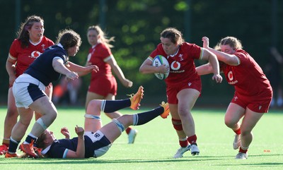 110725 - Wales Women U20 v Scotland Women U20, Women’s U20 Six Nations Summer Series - Rosie Carr of Wales looks to break away