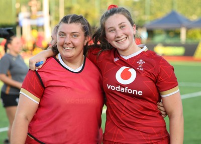 110725 - Wales Women U20 v Scotland Women U20, Women’s U20 Six Nations Summer Series - Wales players celebrate on the final whistle