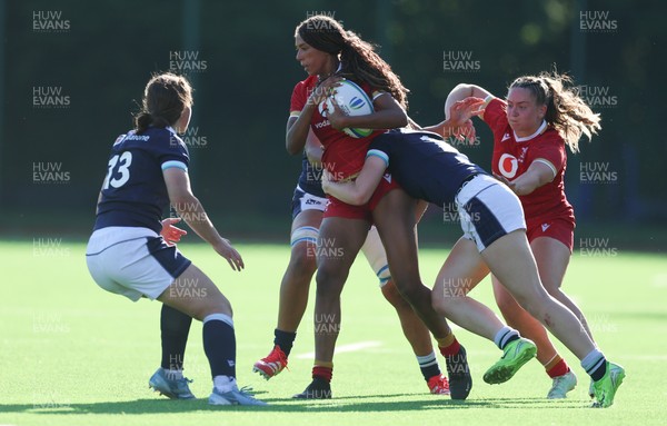 110725 - Wales Women U20 v Scotland Women U20, Women’s U20 Six Nations Summer Series - Nia Fajeyisan of Wales