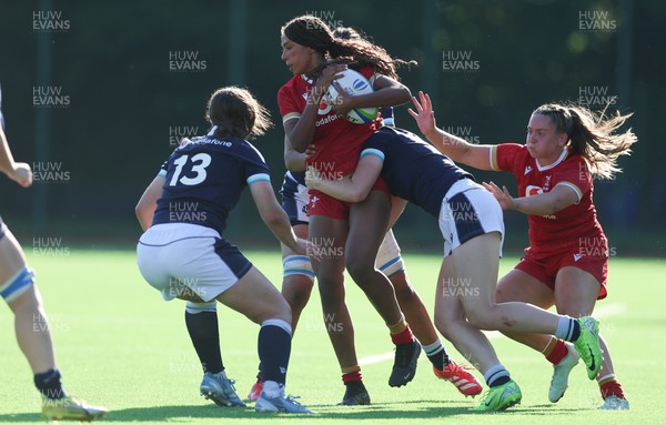 110725 - Wales Women U20 v Scotland Women U20, Women’s U20 Six Nations Summer Series - Nia Fajeyisan of Wales