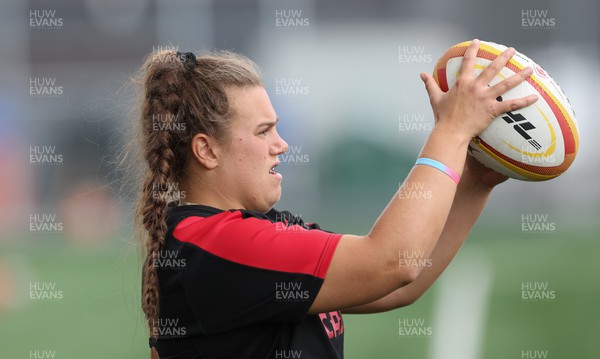 250822 - Wales Women Rugby Units Session - Wales’ Carys Phillips during a training session ahead of the match against Canada