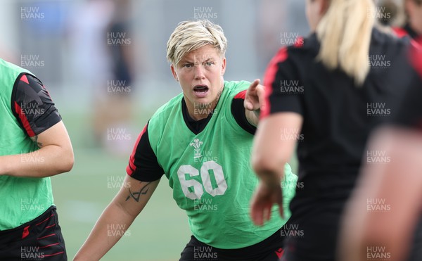 250822 - Wales Women Rugby Units Session - Wales’ Donna Rose during a training session ahead of the match against Canada