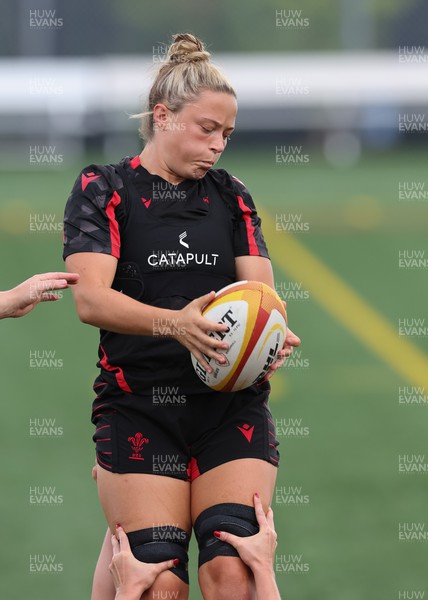 250822 - Wales Women Rugby Units Session - Wales’ Alisha Butchers during a training session ahead of the match against Canada