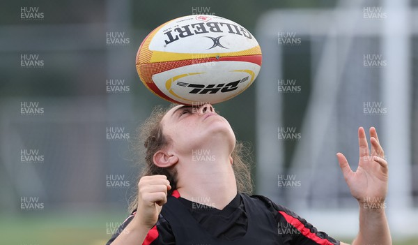 250822 - Wales Women Rugby Units Session - Wales’ Eloise Hayward during a training session ahead of the match against Canada