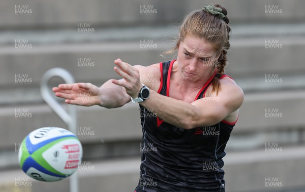 250822 - Wales Women Rugby Units Session - Wales’ Lisa Neumann during a training session ahead of the match against Canada