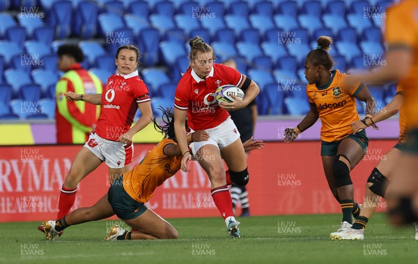 031123 - Wales Women v Australia Women, WXV1 - Lisa Neumann of Wales looks to break away