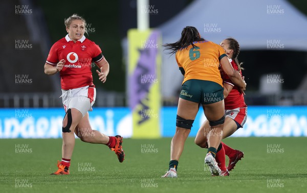 031123 - Wales Women v Australia Women, WXV1 - Jasmine Joyce of Wales is illegally tackled by Siokapesi Palu of Australia resulting in a red card