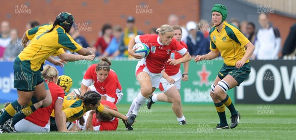 20.08.10 - Wales Women v Australia Women - Women's Rugby World Cup 2010 - Laura Prosser of Wales tries to break through. 